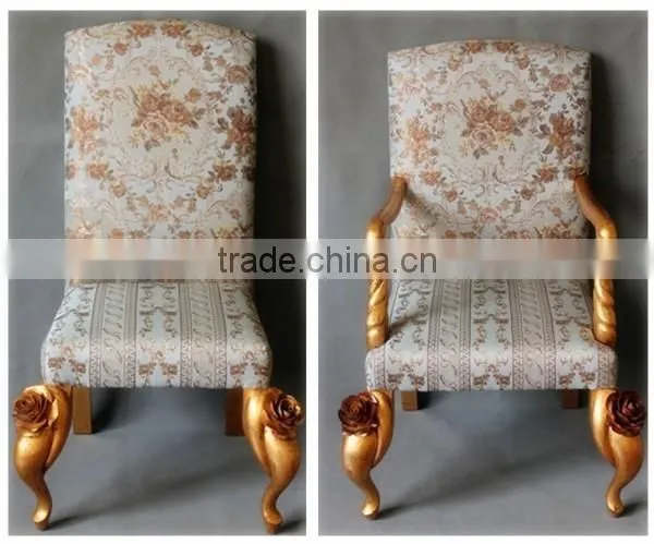 MD-2206-01 Antique Hand-carved Flower Single Chair photo-5
