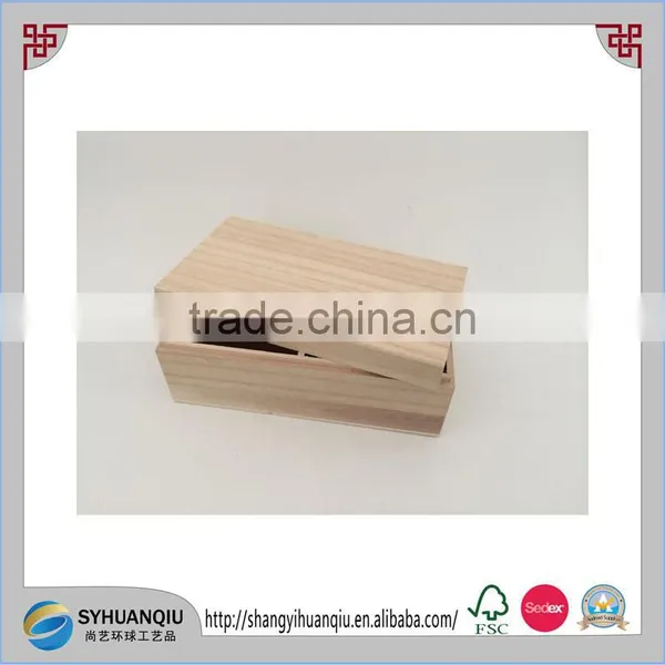 Cheap Unfinished Wooden Tea Box With Moved Lid photo-2