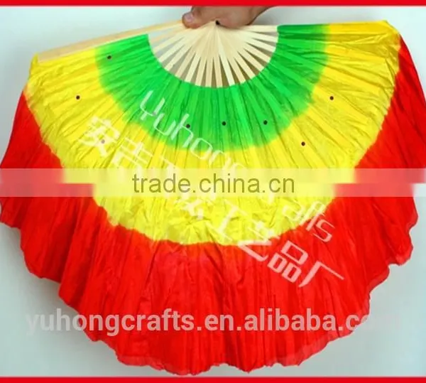 Beautiful Chinese Silk Belly Fan With 3 Colors photo-3