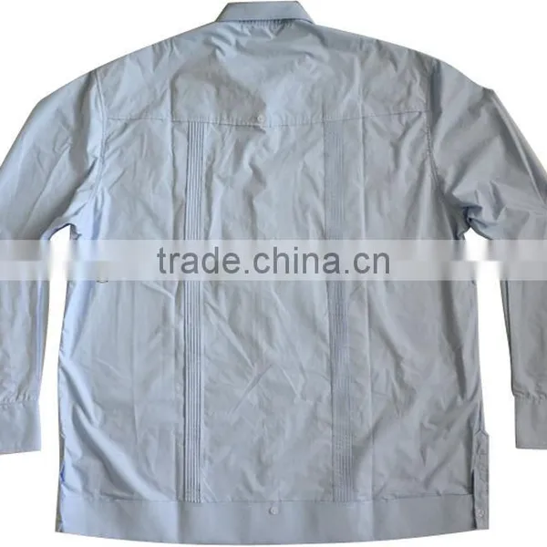 Men's 100% Cotton Guayabera Shirt With Long Sleeve and Pintuck photo-2
