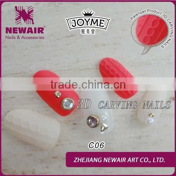 Best Selling Free False Nails Thress Colors With Metal Beauty Fake Nail Tip photo-3