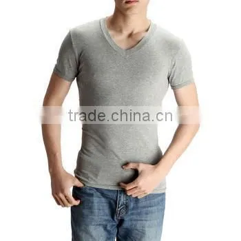 Cotton V-neck Shirt;body-shaping T-shirt;Aniti-Pilling T-shirt photo-4