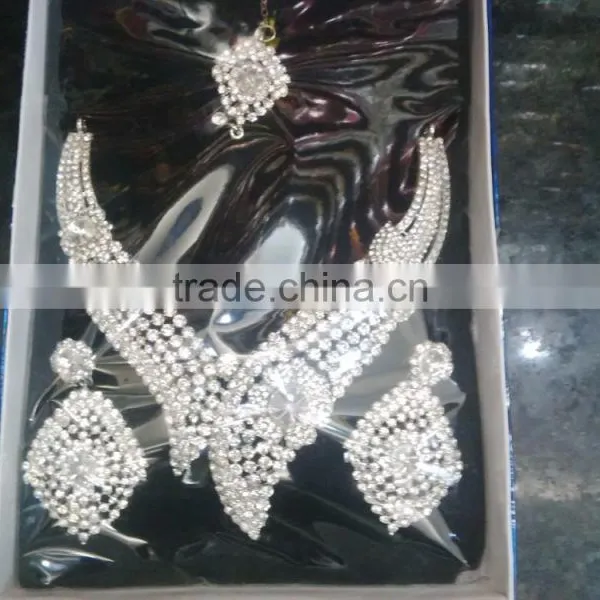 Fancy Diamond Stone Necklace Sets photo-5