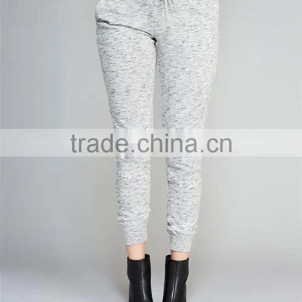 OEM Cheap Knit Joggers Plain Grey Sport Girls Sex Photos in Skinny Trousers photo-2