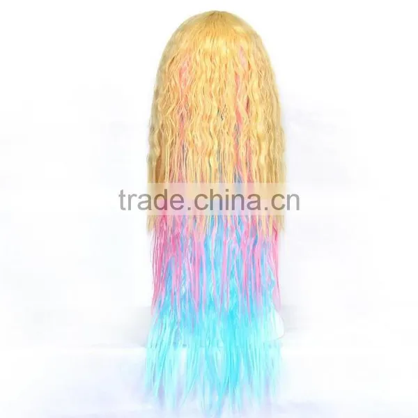 Cheap Price Stock Cosplay Wig Colorful Fantasy Women Party Halloween Wigs Wholesale photo-4