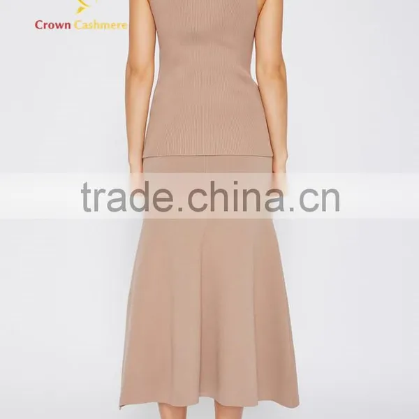 Women Winter Knit Cashmere Sleeveless Sweater Pullover photo-2