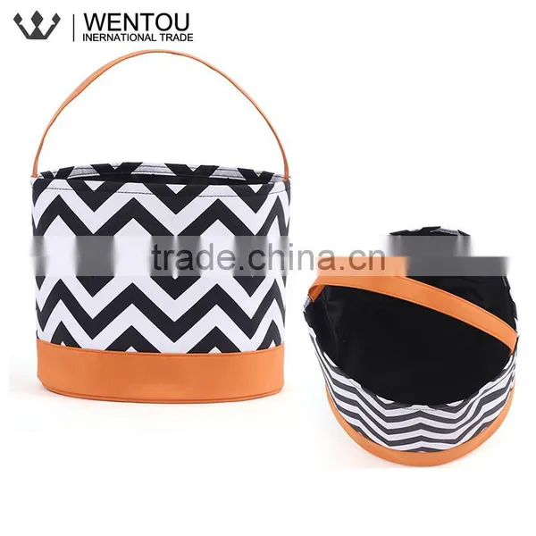 Monogram Chevron Polka Dot Kids Halloween Baskets photo-4