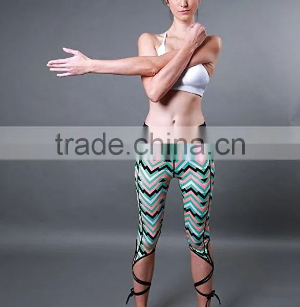 Wholesale Fashion Design Women Sports Leggings Tight Yoga Pants Fancy Dance Leggings photo-3