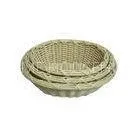 Eco-friendly Biege Rattan Bread Basket , Rattan Storage Baskets