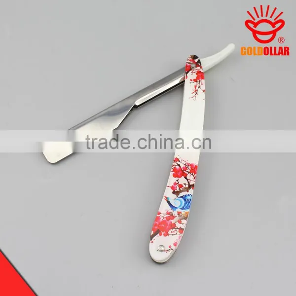 "GOLD DOLLAR FDW-9" Disposable Stainless Steel Barber Razor Straight Razor