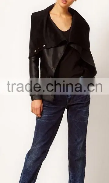 2014 New Women High-end Custom Leather Brief Paragraph Coat of Cultivate One's Morality Fur Coat