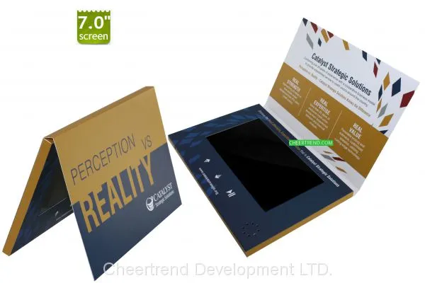 Folder Paper Advertising Display 7 Inch TFT LCD Screen Video Brochure Card photo-3