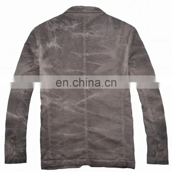 2015 Lastest Fashion Suit Style Slim Fit Leather Jacket photo-3