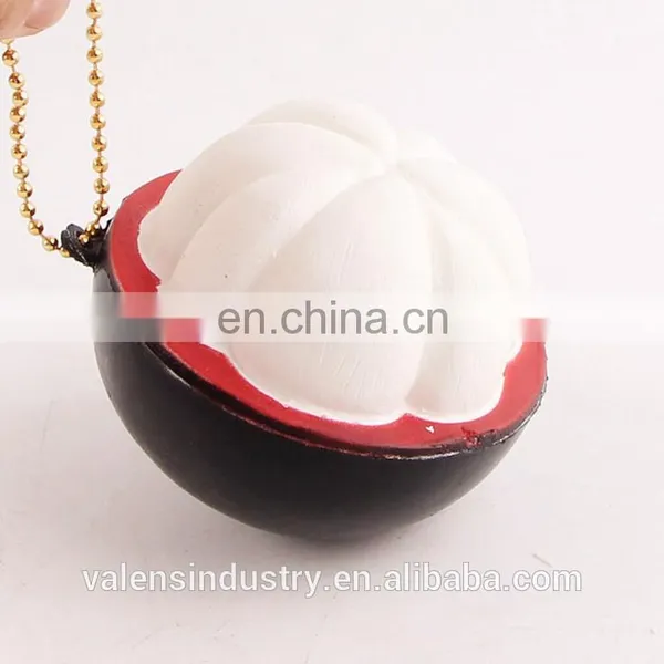 OEM Wholesale Stress Release Soft PU Japan Squishy Kawaii Slow Rising Fruit Mangosteen Foam Toys Factory Supplier photo-4