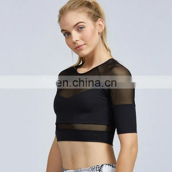 2016 Short Sleeves Custom See-through Women Rash Guard photo-3