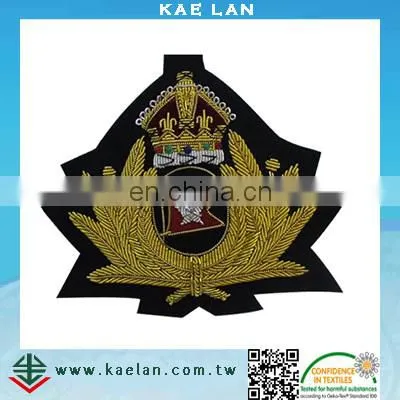 Customized Bullion Wire Embroidery Patch With Rhinestone photo-3