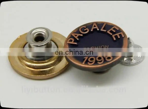Whole Sales Fancy Custom Metal Embossed Logo Button for Jeans photo-4