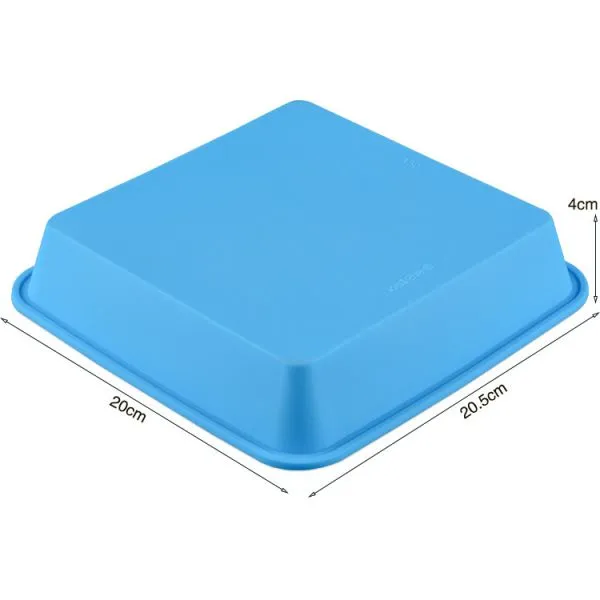 Free Sample Food Grade Heat Resistant Nontoxic Silicone Cake Mold Baking Mousse Pudding Mold Tool Square Fruit Pie Plate photo-3