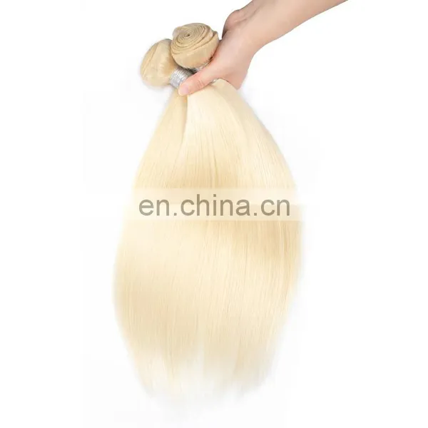Remy Hair Color 613 Blonde Brazilian Hair Closure and 3 Bundles photo-6