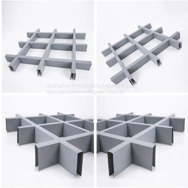 Wooden Grain Aluminum Grille Ceiling/High Quality of Aluminum Grid Ceiling for Airport/Manufacturer of Aluminum Grille Ceiling photo-4