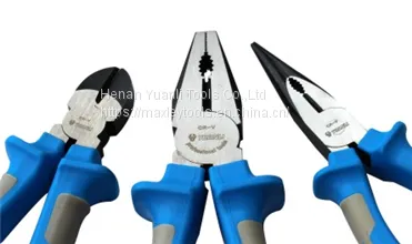 High Quality Germany Type Industrial Carbon Steel Long Nose Pliers With Plastic Handle photo-3