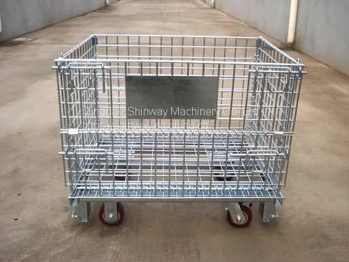 Welded Heavy Duty Wire Storage Basket With Wheels