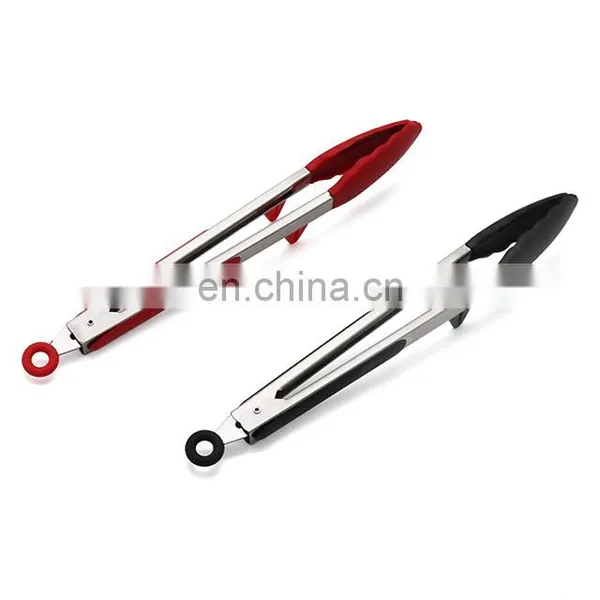 Kitchen Tools Stainless Steel Silicone Tongs With Function of Locking Tongs photo-6