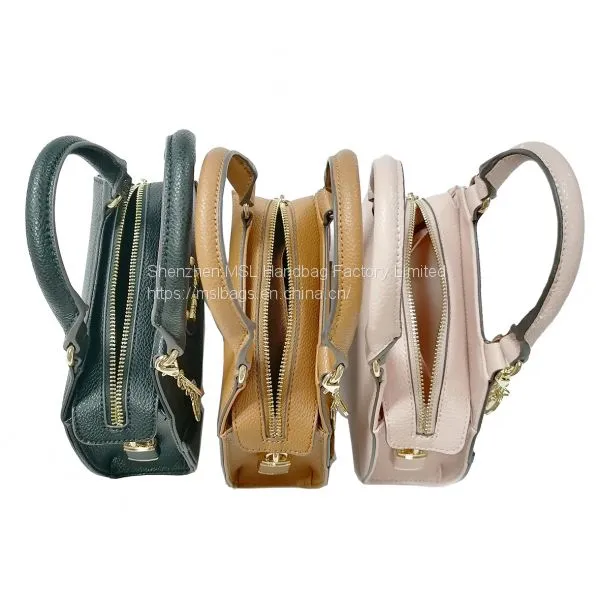 Stylish Ladies Metal Chain Shoulder Tote Bags High Quality Grain Texture Pu Leather Top Handle Satchel Bags photo-3