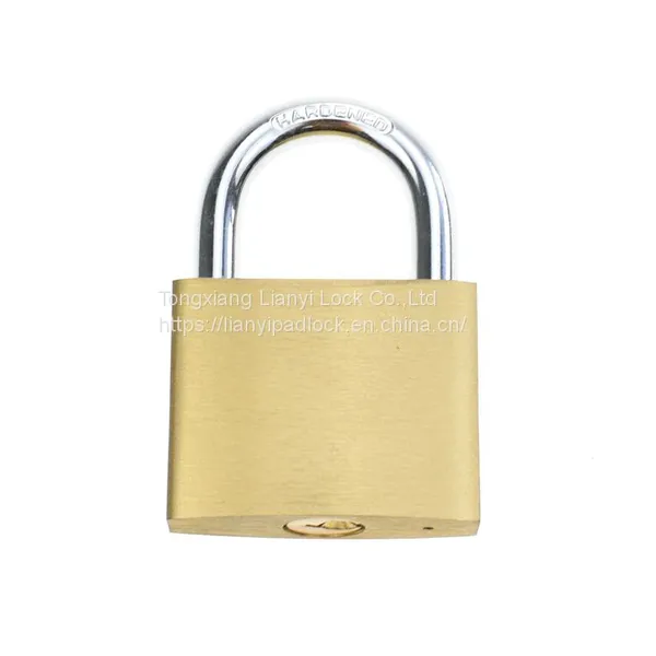 High Quality Anti Cut Anti Rust Solid Brass Body Hardened Shackle Brass Padlock Medium Type Safety Padlock for Outdoor photo-2