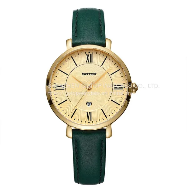 FEATURES OF SS350-01 GOLD AND GREEN WOMEN'S WATCH photo-4