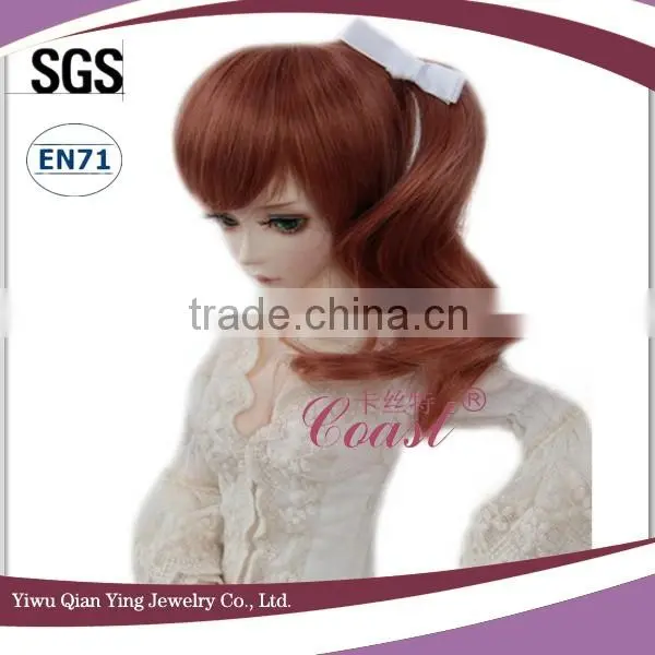 Short Brown Fashion Ponytail Baby Doll Hair Wigs photo-3