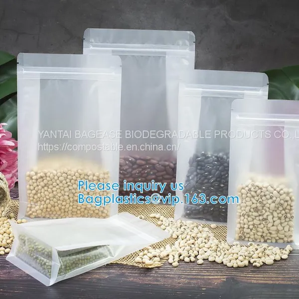 BIODEGRADABLE COMPOSTABLE, PLA, CORN STARCH PLA Stand Up Pouch Zipper Bag , Zipper Bag For Food, ECO FIRNEDLY, GREEN PAC photo-4