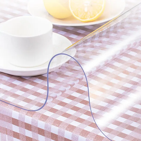 Fuxing Clear Flexible Customize Size Flexible Top Grade Plastic Sheets Disposable Waterproof Table Plastic Cover Cloth