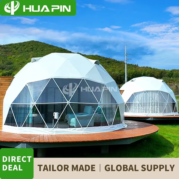 Waterproof Luxury 6m 7m 8m Glamping House Tent Geodesic Dome photo-2