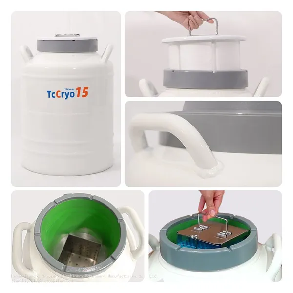 Venezuela TcCryo YDH-15 Liquid Nitrogen Dry Shipper Container Suppliers for Sample Transport photo-2