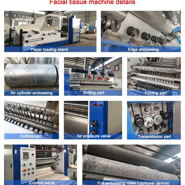 6 Lines Facial Tissue Paper Making Machine Automatic Tissue Production Line With Tissue Cutting Machine photo-5