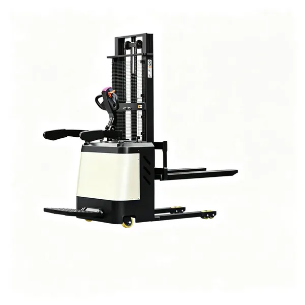 Standing Driving Type Stacker 1500kg 2000kg Full Electric Pallet Stacker With Lead-acid Battery Forklift
