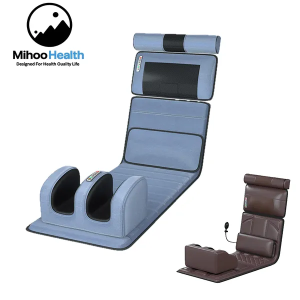 Full Body Electric Massage Pad With Detachable Neck Pillow and Manual Inflatable Lumbar Support MH-A90