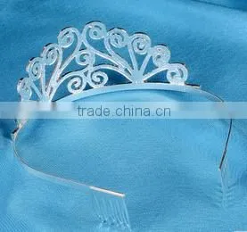 Latest Cute Crystal Girl Crown Headband Tiara Thin Headband Glitter Crown photo-2
