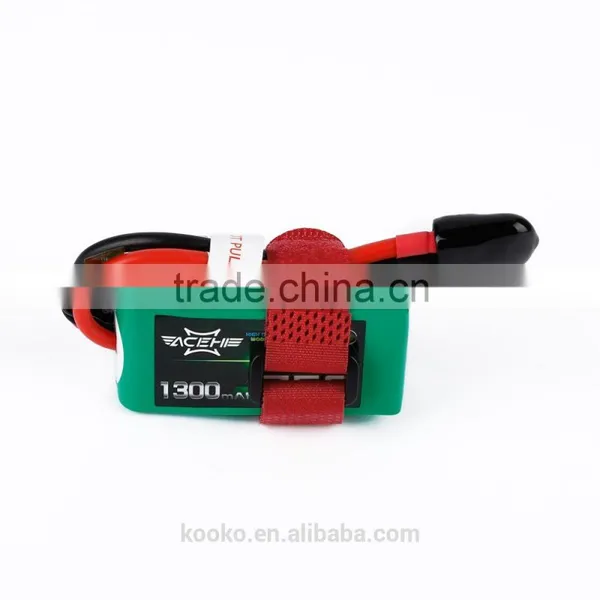 ACEHE 11.1V 1300mAh 75C Capacity High Rate Lipo RC Battery photo-2