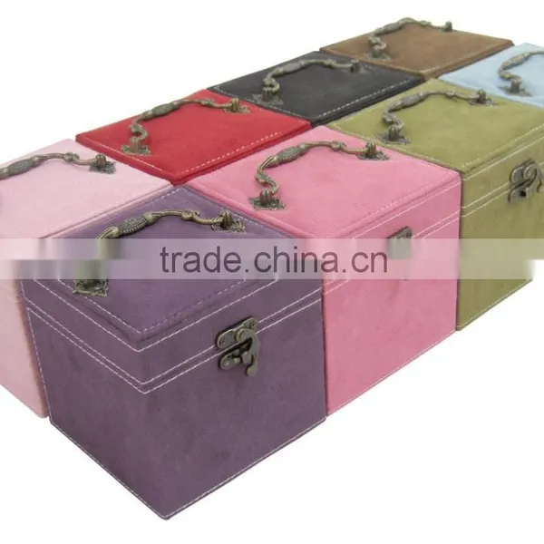 AN562 ANPHY Fashion Flannelette Flip Jewelry Gift Box Holder Display Stock 12.5*12.5*12.5 cm photo-3