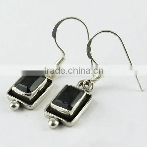 Bright Sun Iolite Earring, Gemstone Silver Jewellery, Online Silver Jewellery photo-2