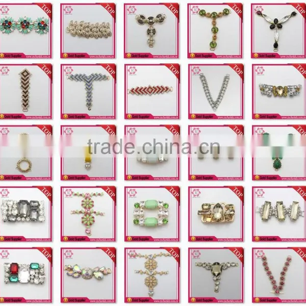 Good Price Jewelry Chains Light Colorado Topaz V Shape Rhinestone Chain for Sandal Descorations photo-6