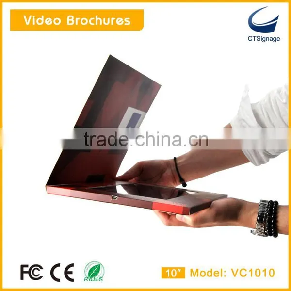 10.1 inch lcd video brochre card new arrival for advertise player ,lcd video module for education video