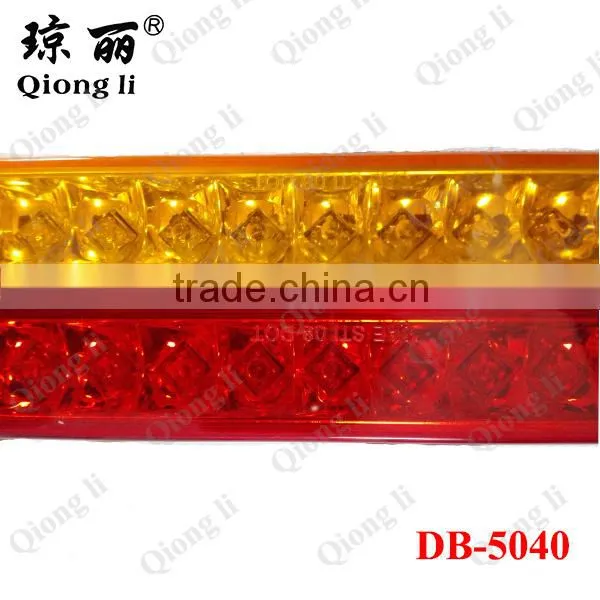 24V DC Factory Amber 23 Pieces Super Bright LEDs PC Lens Led Light Bars for Trucks photo-4