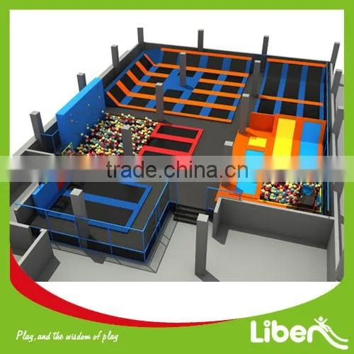 Popular Newest Games Large Indoor Amusement Games Foam Pit Basketball and Climbing Wall Trampoline Park photo-2