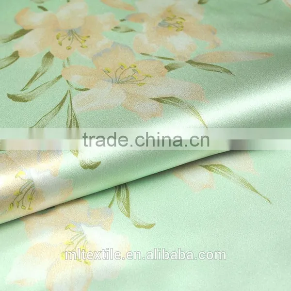 19mm Green 100% Silk Charmeuse Fabric for Women photo-3