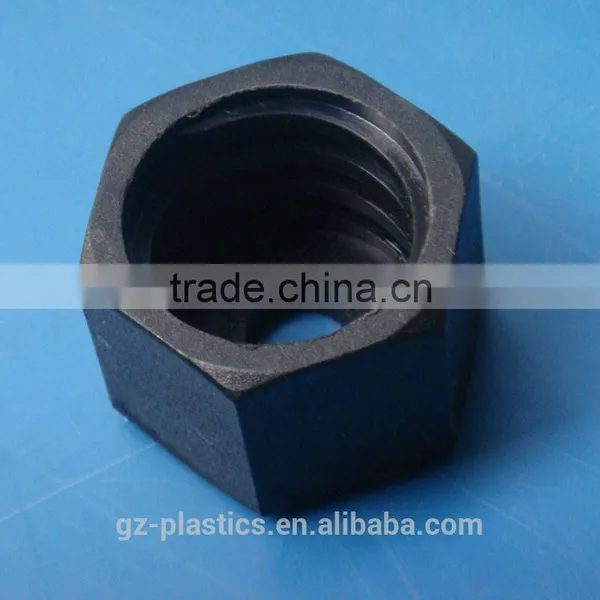 Custom Made Small Black Injection Nylon Cap Injection Plastic Molding Screw Nut Parts for Various Type Machine photo-2