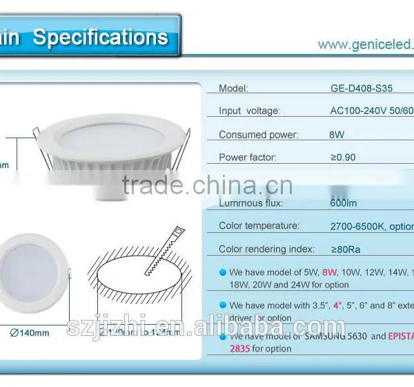 AC100-240V 4inch 8W le Down Lights photo-5