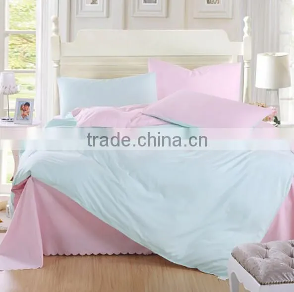 Pure 100% Cotton Quality Hotal,house Home Plain Solid Color Bedding Sheet Duvet Cover Sets photo-6
